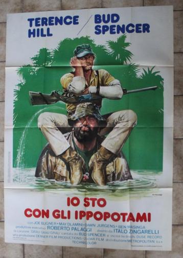 filmaffiche Terence Hill Krokodil en nijlpaard filmposter beschikbaar voor biedingen