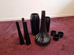 Decoratieve vazen / potjes., Ophalen, Zwart, Minder dan 50 cm, Glas