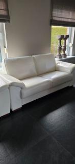 Lederen 2 zits bank en fauteuil, Huis en Inrichting, Banken | Bankstellen, Ophalen, Gebruikt, 75 tot 100 cm, Leer