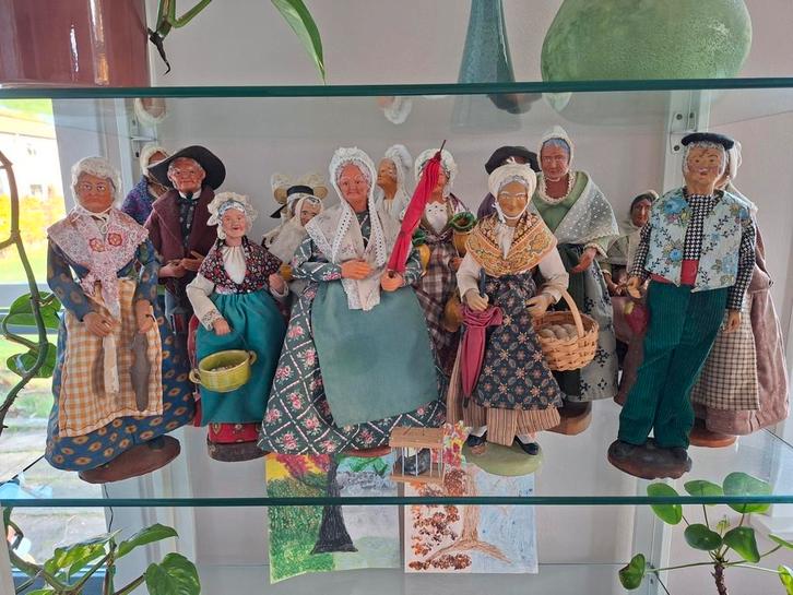 Grote partij Santon terracotta beelden, kerst, Antiek en Kunst, Kunst | Beelden en Houtsnijwerken, Ophalen of Verzenden