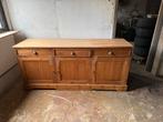 Teak Houten dressoir met lades en deuren, Ophalen, Gebruikt, 150 tot 200 cm, Teakhout