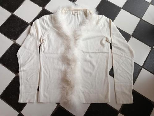 Emma vestje College Style maat M ivoorkeur met bontrandje, Kleding | Dames, Truien en Vesten, Zo goed als nieuw, Maat 38/40 (M)