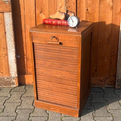 Roldeur kast archiefkast hout origineel 43 x 40,5 x 75 cm, Antiek en Kunst, Antiek | Meubels | Kasten, Ophalen