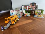 Playmobil School + Extra Lokaal & Schoolbus, Ophalen of Verzenden, Gebruikt, Complete set