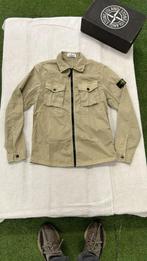 Stone Island Naslan Overshirt jas met badge, Beige, Ophalen of Verzenden, Maat 46 (S) of kleiner, Stone Island