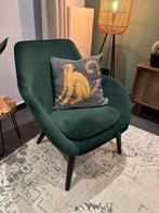 Fauteuil groen velvet NIEUW, Huis en Inrichting, Fauteuils, Ophalen, 75 tot 100 cm, Zo goed als nieuw, Stof