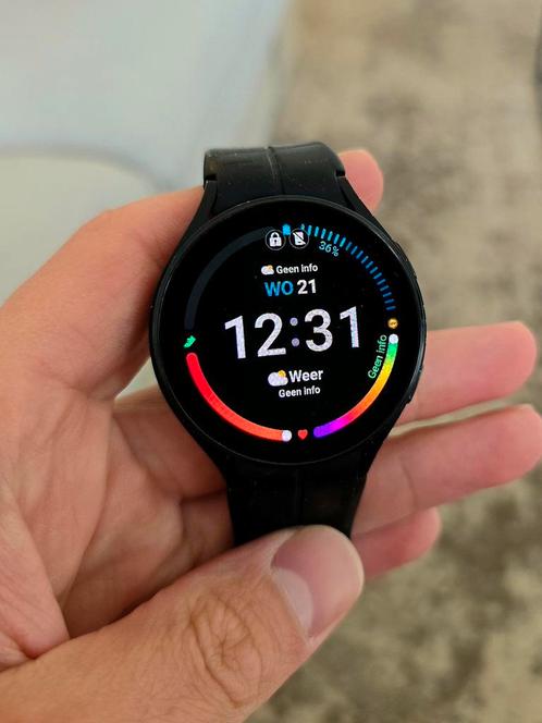 Galaxy Watch 4 44mm, Sieraden, Tassen en Uiterlijk, Smartwatches, Zo goed als nieuw, Android, Zwart, Afstand, Calorieverbanding