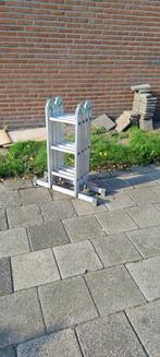 4 delige klap ladder, Doe-het-zelf en Verbouw, Ladders en Trappen, Ophalen of Verzenden, Zo goed als nieuw, 4 meter of meer