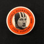Button Grenoble 1968 Schaatsen Kees Verkerk, Verzamelen, Ophalen of Verzenden, Gebruikt, Sport, Button