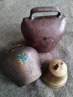 2 formaten Zwitserse koeienbel en 1 messing bel, Ophalen of Verzenden