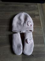 Licht roze muts en wantjes Zgan 6 tot 12 maanden, Ophalen of Verzenden, Zo goed als nieuw, Meisje, Muts