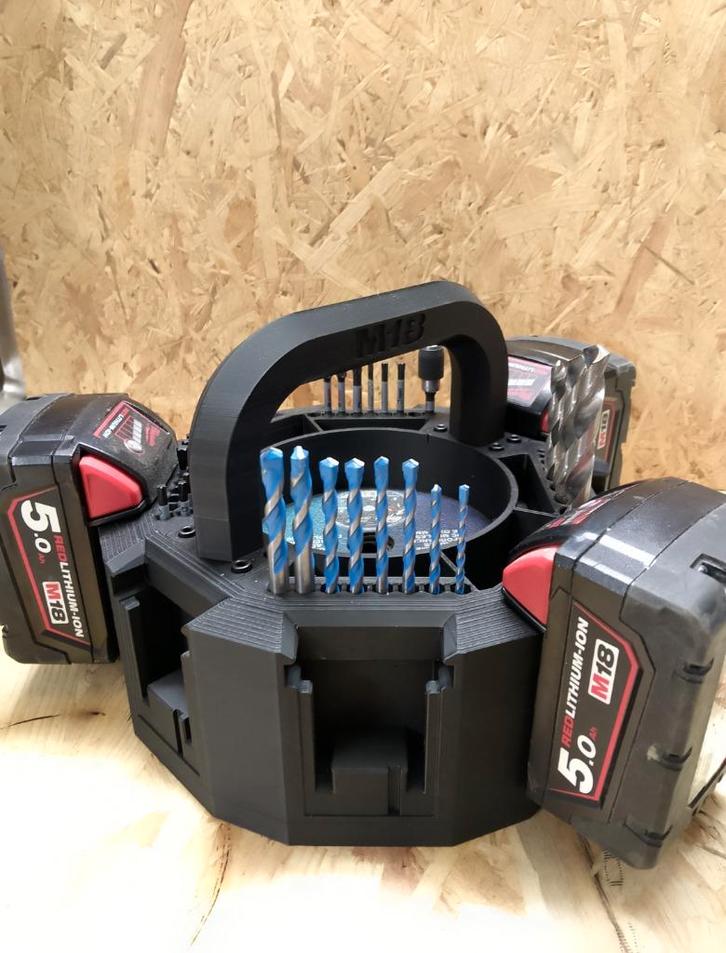 Milwaukee Accuhouder 8x Gereedschapbak, Doe-het-zelf en Verbouw, Gereedschap | Machine-onderdelen en Toebehoren, Ophalen of Verzenden