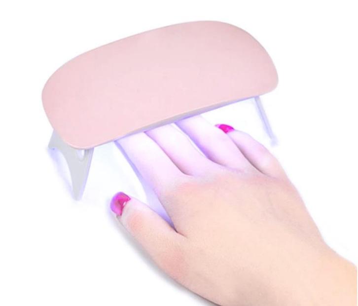 Mini UV 6W nageldroger 6 LED, Sieraden, Tassen en Uiterlijk, Uiterlijk | Cosmetica en Make-up, Nieuw, Handen en Nagels, Roze, Ophalen of Verzenden