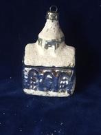 Oude kerstbal kerk zilver glas, Gebruikt, Onbekend, Ophalen of Verzenden, Onbekend