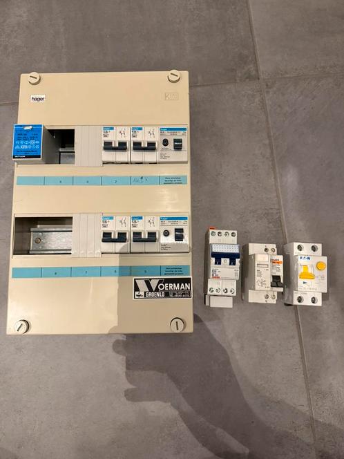 Gebruikte Hager meterkast met extra’s, Doe-het-zelf en Verbouw, Elektra en Kabels, Gebruikt, Overige typen, Ophalen