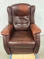 Elektrisch relaxfauteuil echte leer, Huis en Inrichting, Fauteuils, Ophalen, Gebruikt, 50 tot 75 cm, Leer