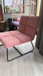 Roze velvet stoel (laag model), Ophalen, Zo goed als nieuw, Minder dan 75 cm, 50 tot 75 cm