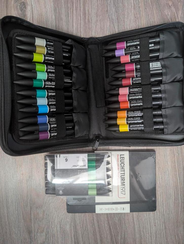 Winsor Newton Promarker Set 28 stk + Leuchtturm nieuw, Hobby en Vrije tijd, Tekenen, Nieuw, Potlood of Stift, Ophalen of Verzenden