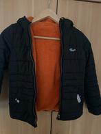 Vingino winterjas (10) 146/152 zwart oranje omkeerbaar, Gebruikt, Meisje, Ophalen of Verzenden, Vingino