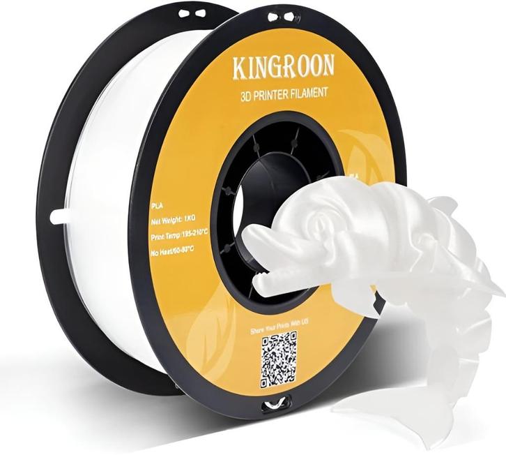 Kingroon Transparent PLA Filament 1.75mm -Goedkoopste van NL, Computers en Software, 3D-printerbenodigheden, Nieuw, Ophalen of Verzenden