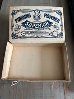Superior pudding powder - oude verpakking - zonder inhoud, Ophalen of Verzenden, Gebruikt, Verpakking
