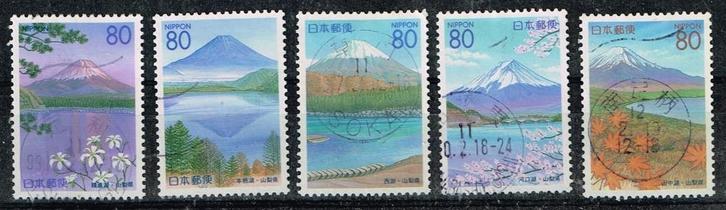 Postzegels uit Japan - K 4969 - Bergtoppen en meren, Postzegels en Munten, Postzegels | Azië, Gestempeld, Oost-Azië, Verzenden