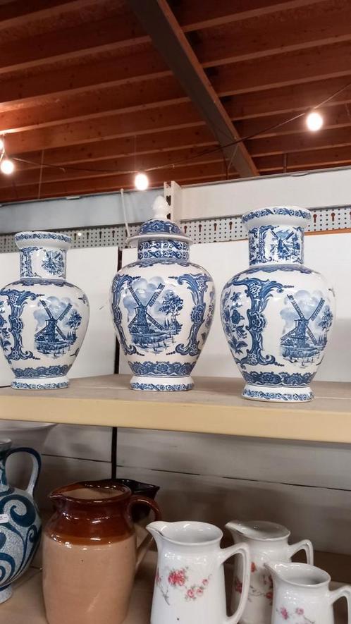 Delfts Blauwe Vazen Set, Antiek en Kunst, Antiek | Vazen, Ophalen