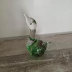 Murano Glas Zwaantje - Groen, Antiek en Kunst, Ophalen of Verzenden