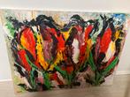 Abstract Olieverfschilderij van Henk van der Goot, Antiek en Kunst, Kunst | Schilderijen | Klassiek, Ophalen of Verzenden