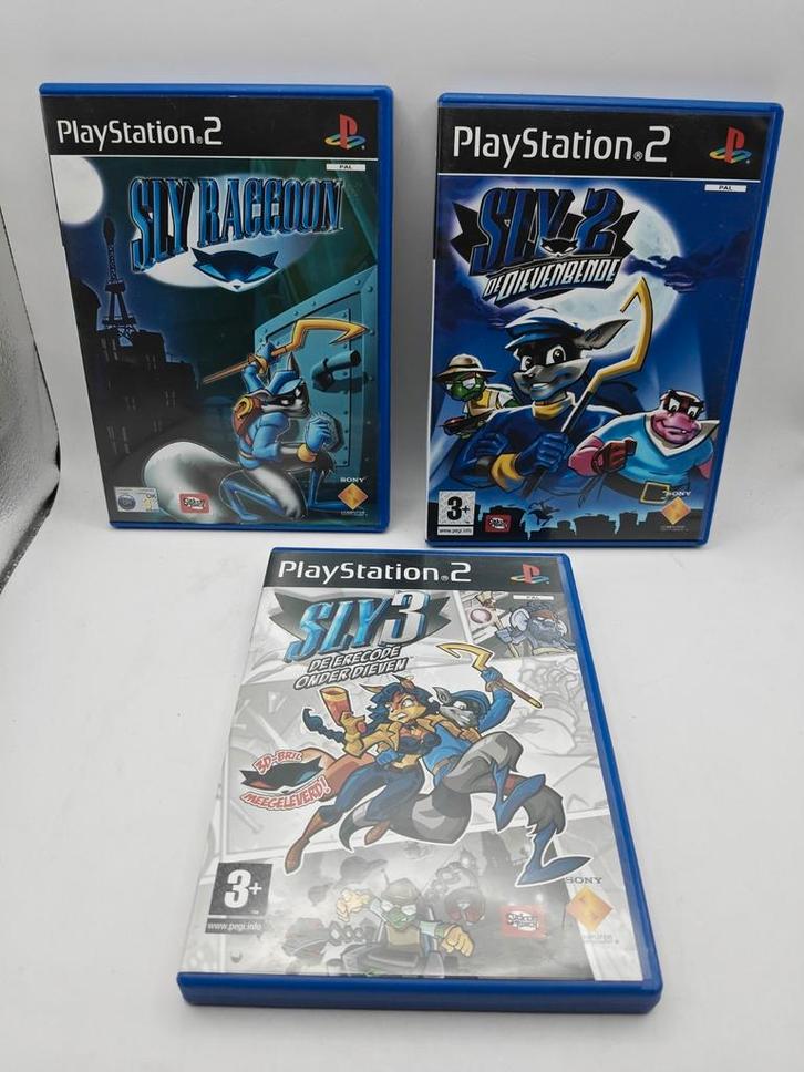 Sly 1, 2 en 3 PS2, Spelcomputers en Games, Games | Sony PlayStation 2, Zo goed als nieuw, Racen en Vliegen, 1 speler, Vanaf 3 jaar