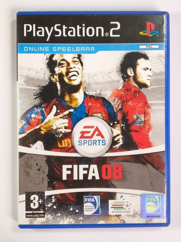 FIFA 08 - PlayStation 2 - PAL - Compleet, Spelcomputers en Games, Games | Sony PlayStation 2, Zo goed als nieuw, Sport, 3 spelers of meer