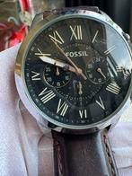 Fossil Grant Chronograph Herenhorloge, Sieraden, Tassen en Uiterlijk, Horloges | Heren, Overige merken, Leer, Staal, Verzenden