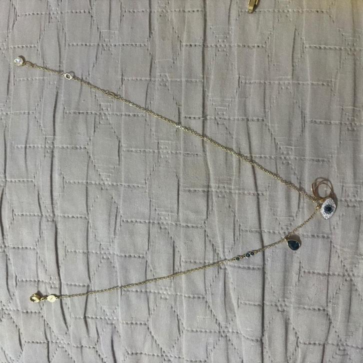 Swarovski symbolica ketting, Sieraden, Tassen en Uiterlijk, Kettingen, Zo goed als nieuw, Overige materialen, Goud, Met kristal