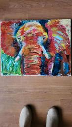 Kleurige olifant, Antiek en Kunst, Kunst | Schilderijen | Abstract, Ophalen of Verzenden