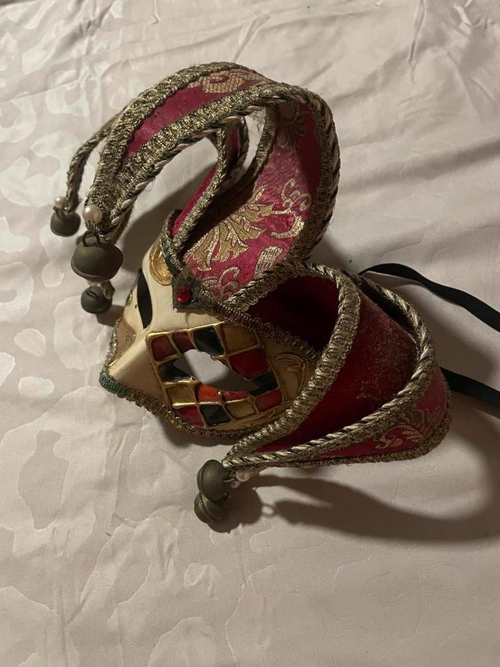Venetiaans Narrenmasker - Carnaval, Hobby en Vrije tijd, Feestartikelen, Zo goed als nieuw, Ophalen of Verzenden