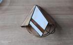 Vintage  Wandlamp glas/ lood , bruin/creme, Gebruikt, Vintage, Ophalen of Verzenden, Glas