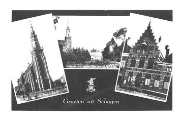 977438 Schagen 1953 Gelopen met Postzegel beschikbaar voor biedingen