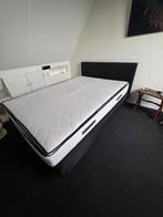 Zwart Tweepersoons Boxspring Bed, Ophalen, Gebruikt, Zwart, Tweepersoons