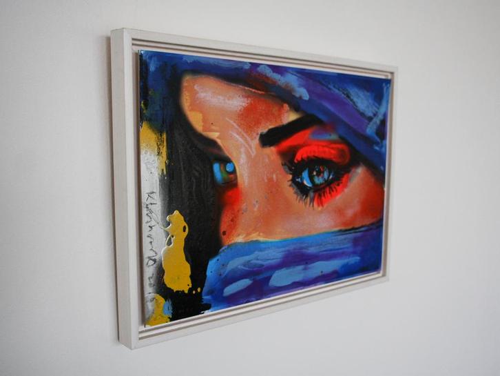 Peter Klashorst | Meisje met blauwe ogen, Antiek en Kunst, Kunst | Schilderijen | Modern, Verzenden