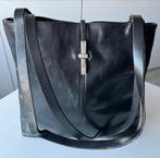 Zwarte leren Renato Bernatini schoudertas, Ophalen of Verzenden, Gebruikt, Zwart, Schoudertasje