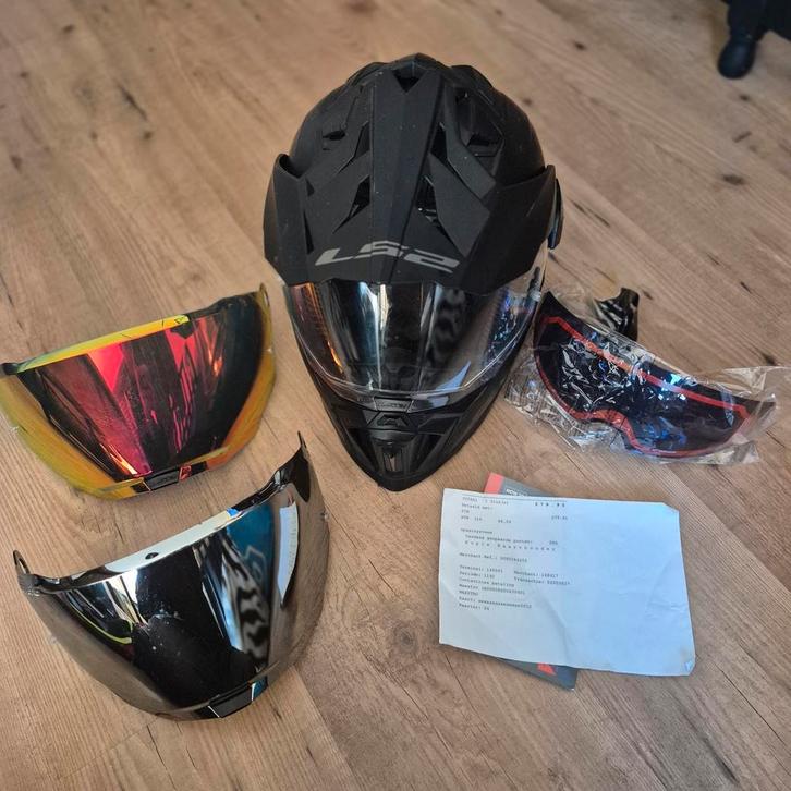 LS2 Explorer Systeemhelm Maat M, Motoren, Kleding | Motorhelmen, Dames, Heren, Systeemhelm, M, Overige merken, Tweedehands, Ophalen of Verzenden