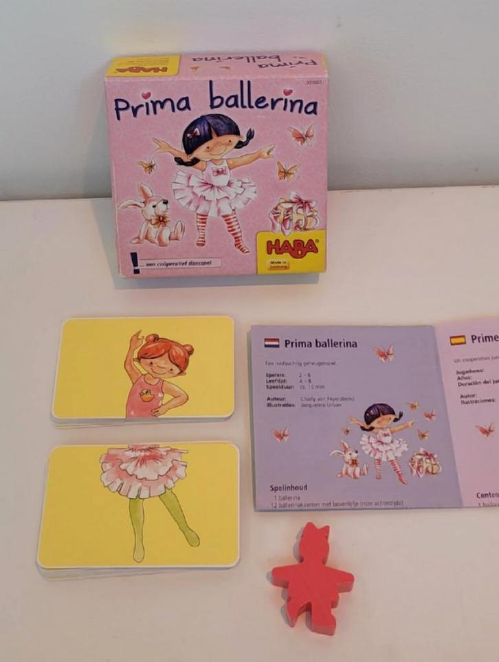 Haba Prima Ballerina - compleet met handleiding, Hobby en Vrije tijd, Gezelschapsspellen | Bordspellen, Gebruikt, Een of twee spelers
