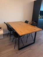 Nieuwe tafel 160x90 met 4 stoelen, Huis en Inrichting, Zo goed als nieuw, Vier personen, Rechthoekig, 50 tot 100 cm
