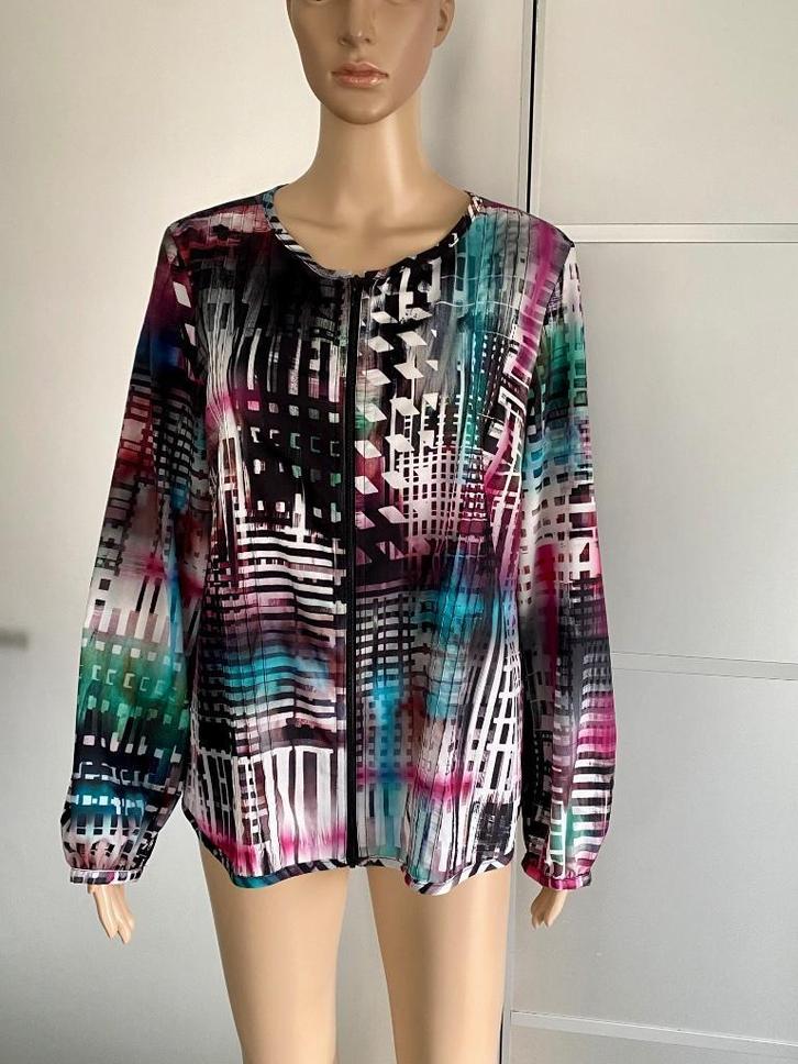 J205 Witteveen mt. 40=M jasje jack vest blouson groen blouse, Kleding | Dames, Jasjes, Kostuums en Pakken, Zo goed als nieuw, Jasje