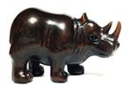 Ironwood Netsuke van een neushoorn late Meiji periode, Ophalen of Verzenden