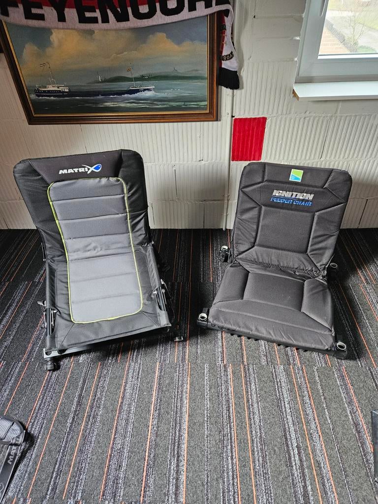 Twee Feeder Stoelen - Matrix & Ignition, Watersport en Boten, Hengelsport | Algemeen, Ophalen, Gebruikt