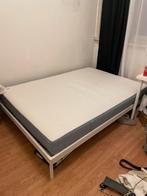 Matras + Bedframe - Gratis Afhalen!, Ophalen, Gebruikt, Wit, Tweepersoons