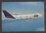 Ansichtkaart - Boeing 747-200B van UTA, Verzamelen, Luchtvaart en Vliegtuigspotten, Ophalen of Verzenden, Zo goed als nieuw, Kaart, Foto of Prent