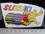 sticker suzuki bibendum logo michelin, Verzamelen, Stickers, Auto of Motor, Zo goed als nieuw, Verzenden