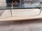 Grote Glazen Salontafel, Gebruikt, 100 tot 150 cm, Ophalen of Verzenden, Glas